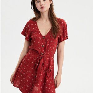 AE Babydoll Floral Button Dress